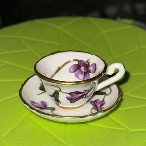 Hammersley Victorian Violets Mini Teacup & Saucer